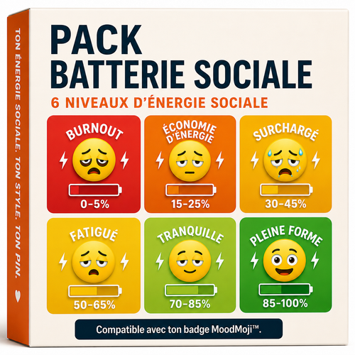 MoodyMoji™ – Pack Batterie Sociale